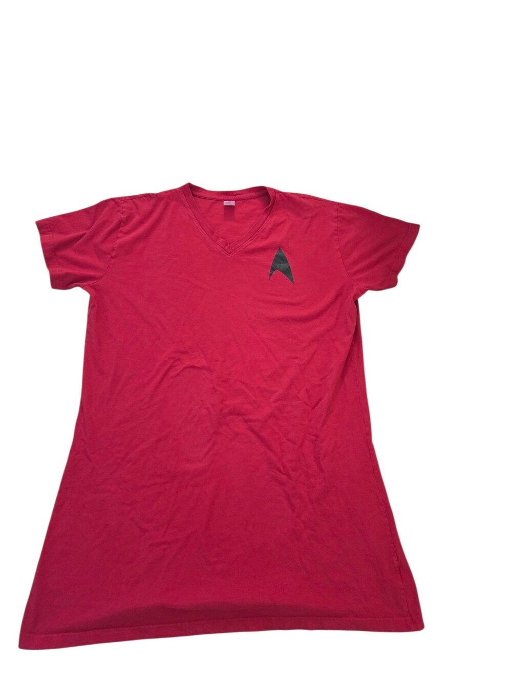 LAT red Star Trek short sleeve sleep shirt, L/XL. EUC